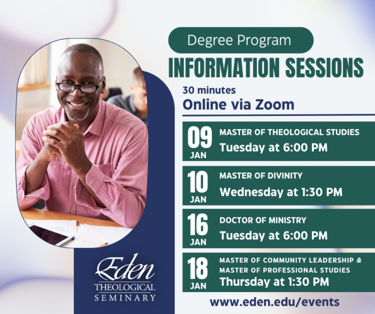 Degree program information session mcl maps eden theological seminary