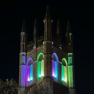 Eden Tower Illuminated in honor of Ramadan