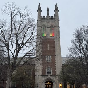 Eden Seminary Illumines the Samuel D. Press Building Tower in Honor of Black History Month